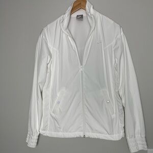 Nike | Crisp White Full Zip Track Jacket Running Outdoors Athleisure
